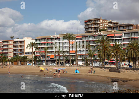 Belle plage de Puerto de Mazarron. Province de Murcie, Espagne Banque D'Images