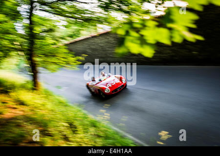 Maserati 150S de 1955 à Mille Miglia - Classic Car Race, Brescia, Italie 2014 Banque D'Images