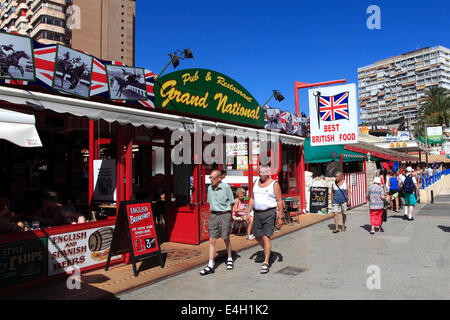 Bars et cafés à Benidorm, Costa Blanca, province de Valence, Espagne, Europe Banque D'Images