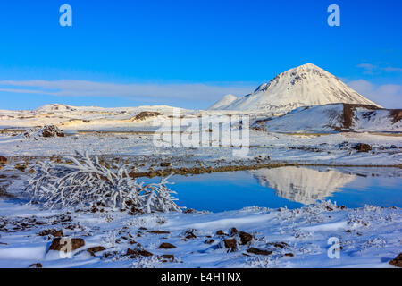 Bjarnarflag lake Banque D'Images