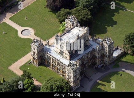 Vue aérienne de Wollaton Hall à Nottingham, un manoir élisabéthain Banque D'Images