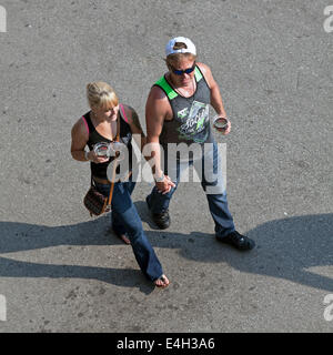 Les gens au Summerfest à Milwaukee, Wisconsin, USA. Banque D'Images