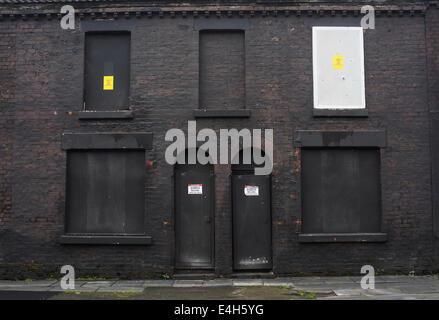 Une zone de Toxteth à Liverpool 8 connu sous le nom de rue Gallois en raison de la rue étant le nom de villages au Pays de Galles. Banque D'Images