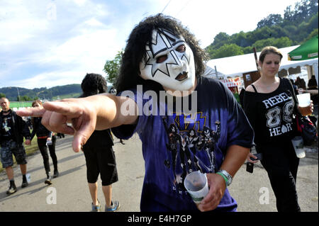 Jáchymov, République tchèque. 11 juillet, 2014. Le festival de musique Masters of Rock continuent le 11 juillet 2014 à Jáchymov, République tchèque. (CTK Photo/Dalibor Gluck) Credit : CTK/Alamy Live News Banque D'Images