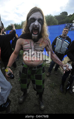 Jáchymov, République tchèque. 11 juillet, 2014. Le festival de musique Masters of Rock continuent le 11 juillet 2014 à Jáchymov, République tchèque. (CTK Photo/Dalibor Gluck) Credit : CTK/Alamy Live News Banque D'Images