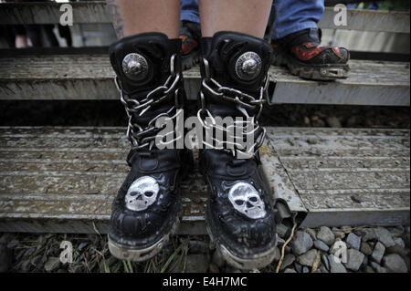 Jáchymov, République tchèque. 11 juillet, 2014. Le festival de musique Masters of Rock continuent le 11 juillet 2014 à Jáchymov, République tchèque. (CTK Photo/Dalibor Gluck) Credit : CTK/Alamy Live News Banque D'Images
