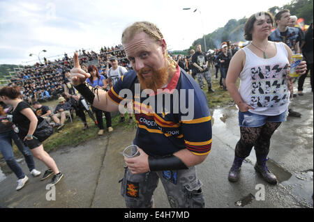 Jáchymov, République tchèque. 11 juillet, 2014. Le festival de musique Masters of Rock continuent le 11 juillet 2014 à Jáchymov, République tchèque. (CTK Photo/Dalibor Gluck) Credit : CTK/Alamy Live News Banque D'Images