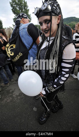 Jáchymov, République tchèque. 11 juillet, 2014. Le festival de musique Masters of Rock continuent le 11 juillet 2014 à Jáchymov, République tchèque. (CTK Photo/Dalibor Gluck) Credit : CTK/Alamy Live News Banque D'Images