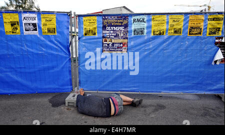 Jáchymov, République tchèque. 11 juillet, 2014. Le festival de musique Masters of Rock continuent le 11 juillet 2014 à Jáchymov, République tchèque. (CTK Photo/Dalibor Gluck) Credit : CTK/Alamy Live News Banque D'Images