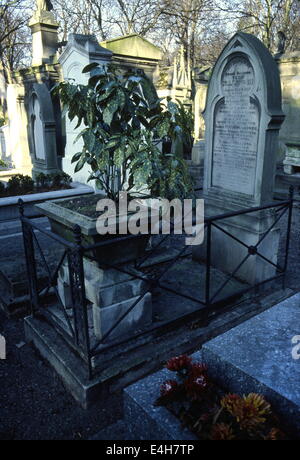 AJAXNETPHOTO. PARIS, FRANCE. - TOMBE DE L'ARTISTE IMPRESSIONNISTE CAMILLE PISSARRO AU CIMETIÈRE DU PÈRE LACHAISE, NÉ EN 1830, MORT EN 1903. PHOTO : JONATHAN EASTLAND/AJAX Banque D'Images