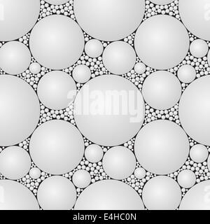 Blanc et noir - masque simple transparente texture carré avec des bulles. Fond graphique moderne géométrique Banque D'Images