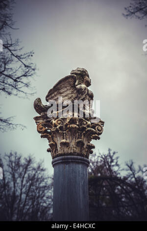 Gargoyle, fontaines ornementales du Palais d'Aranjuez, Madrid, Espagne.Site du patrimoine mondial par l'UNESCO en 2001 Banque D'Images