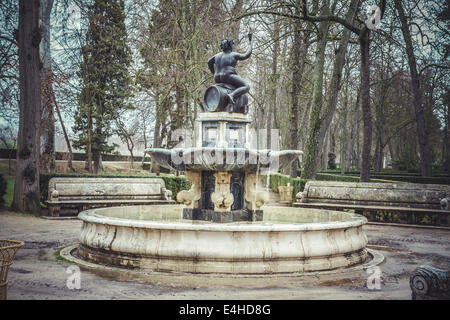 Sculpture en bronze mythologique. Fontaines ornementales du Palais d'Aranjuez, Madrid, Espagne Banque D'Images