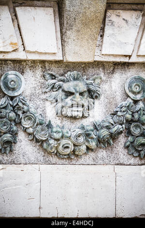 Gargoyle.monument.fontaines ornementales du Palais d'Aranjuez, Madrid, Espagne Banque D'Images