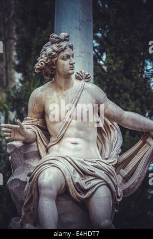 Apollo, fontaines ornementales du Palais d'Aranjuez, Madrid, Espagne.Site du patrimoine mondial par l'UNESCO en 2001 Banque D'Images