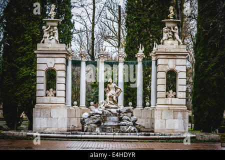 Apollo. Fontaines ornementales du Palais d'Aranjuez, Madrid, Espagne Banque D'Images