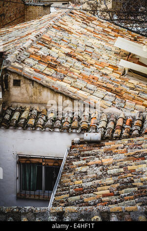 Toledo, ville impériale. Vue depuis le mur, toit de maison Banque D'Images