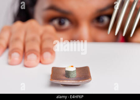 Indian girl sur une diète sévère Banque D'Images