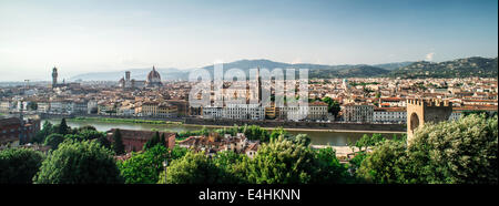 Vue panoramique de Florence. La lumière du jour Banque D'Images