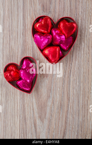 Deux coeur de bonbons Banque D'Images