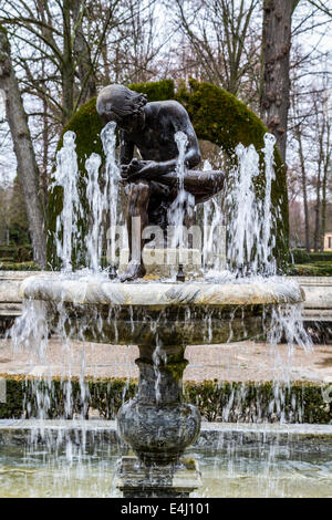 Sculpture en bronze mythologique. Fontaines ornementales du Palais d'Aranjuez, Madrid, Espagne Banque D'Images