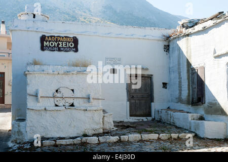 Spanien, Rhodos, Embona, Bergdorf am fusse des 1215 mètres hohen Attaviros. Musée du Folklore Banque D'Images