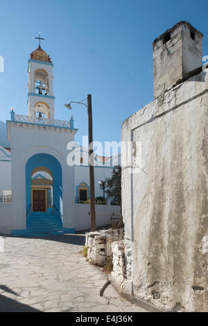 Spanien, Rhodos, Embona, Bergdorf am fusse des 1215 mètres hohen Attaviros. Banque D'Images