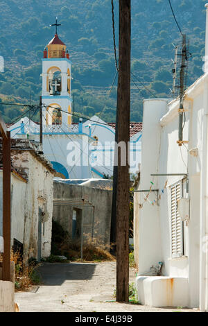 Griechenland, Rhodos, Embona, Bergdorf am Fusse des 1215 mètres hohen Attaviros. Banque D'Images