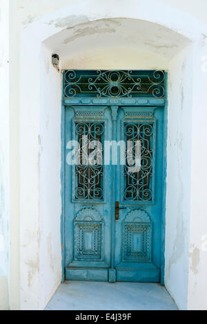 Spanien, Rhodos, Embona, Bergdorf am fusse des 1215 mètres hohen Attaviros. Haustüre. Banque D'Images
