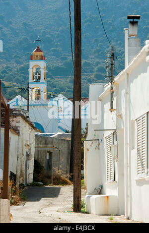 Spanien, Rhodos, Embona, Bergdorf suis FuÃŸe des 1215 mètres hohen Attaviros. Banque D'Images