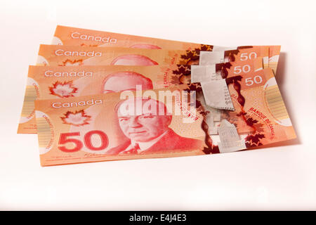 Fan de Canada 50 dollar bills Banque D'Images