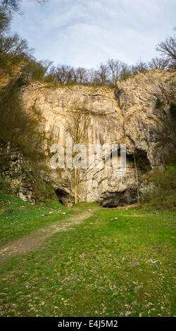 Grotte Rock Bull dans le Karst morave, République Tchèque Banque D'Images