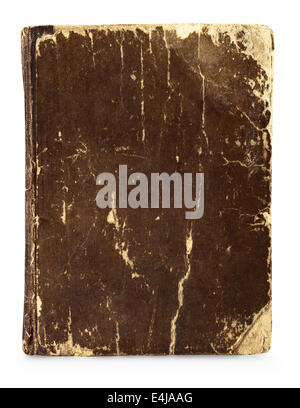 Couverture de livre ancien, vintage texture, isolé. Clipping Path Banque D'Images