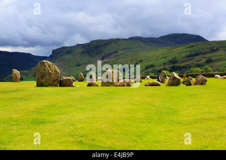 Cercle de pierres de Castlerigg Stone Circle, Lake District, Cumbria Banque D'Images