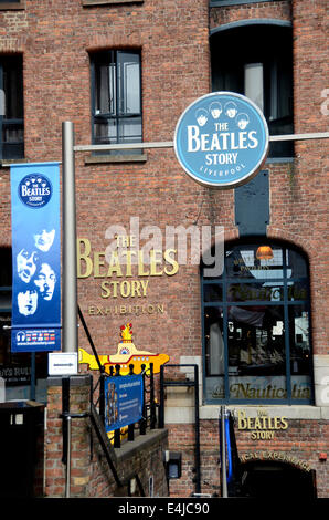 Le Beatles Story exposition sur Albert Dock liverpool angleterre uk Banque D'Images