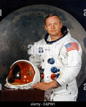 Neil Armstrong, commandant d'Apollo 11 portrait Neil A. Armstrong Banque D'Images