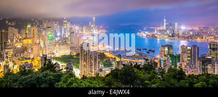 Hong Kong, Chine City Skyline Banque D'Images
