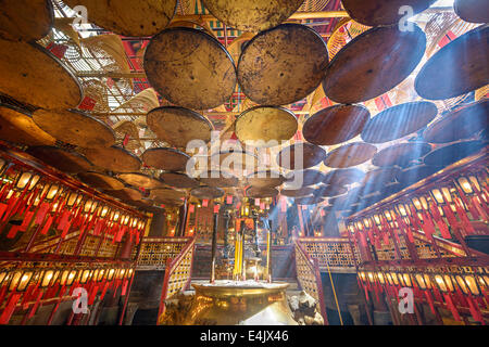 Temple Man Mo à Hong Kong, Chine. Banque D'Images