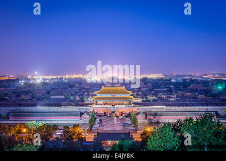 Beijing, Chine à la porte nord de la cité impériale. Banque D'Images