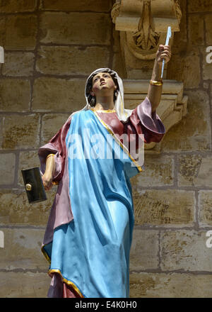 Statue de la rue de La Valette, Malte Banque D'Images