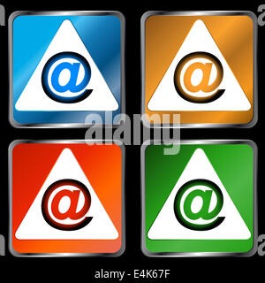 Quatre signes email Banque D'Images