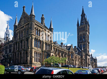 Université de Glasgow face au sud du bâtiment principal d'origine à Glasgow west end Ecosse Banque D'Images