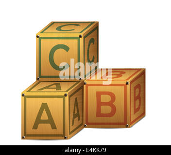 Les boîtes aux lettres de l'alphabet en bois Banque D'Images