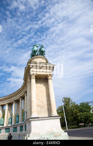 L'Europe de l'Est, Hongrie, Budapest, Place des Héros Banque D'Images