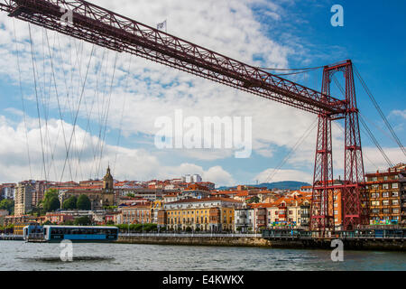 Pont Vizcaya ou Puente Colgante, Bilbao, Biscaye, Pays Basque, Espagne Banque D'Images