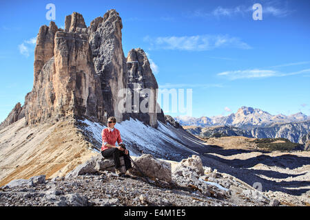 Alpes Dolomites, Italie, Europe, Drei Zinnen salon à l'automne Banque D'Images