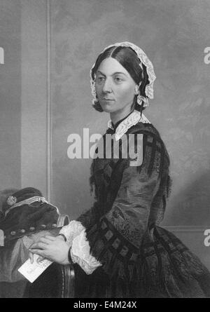 Florence Nightingale, 1820 - 1910, un réformateur social anglais et le fondateur des soins infirmiers modernes, Banque D'Images
