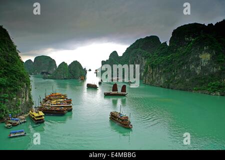 La baie d'Halong au Vietnam Banque D'Images