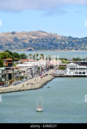 Vue panoramique de Sausalito en Californie, San Francisco Bay, dans le comté de Marin Banque D'Images