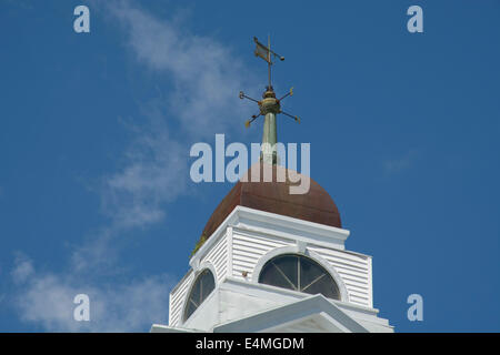 Maine, Rockland. Détail historique de Knox County Court House girouette sur le toit. Banque D'Images